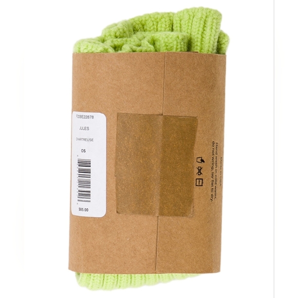 Mara Hoffman Jules Wool Fingerless Gloves In Chartreuse - Picture 2 of 2